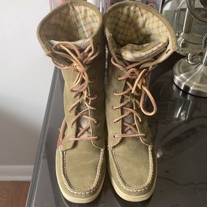 Speery Hikerfish Olive Suede Boot